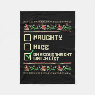 Couverture Polaire Drôle Naughty Nice Sur La Liste De Surveillance Du