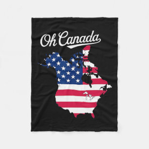 Couverture Polaire Drôle Oh Canada Drôle Trump Carte Pays De L'Usa