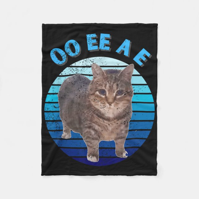 Couverture Polaire Drôle Oiia Distressed Chat Frottant Chat Oi Oi Uia (Devant)