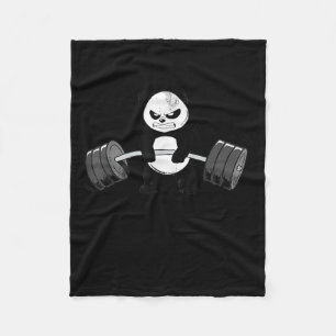 Couverture Polaire Drôle Panda Entraînement Kitten Gym Deadlift Puiss