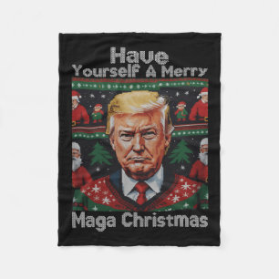 Couverture Polaire Drôle Père Noël Trump S'Est Joyeux Noël