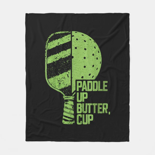 Couverture Polaire Drôle Pickleball Paddle Up Butter Cup (Devant)
