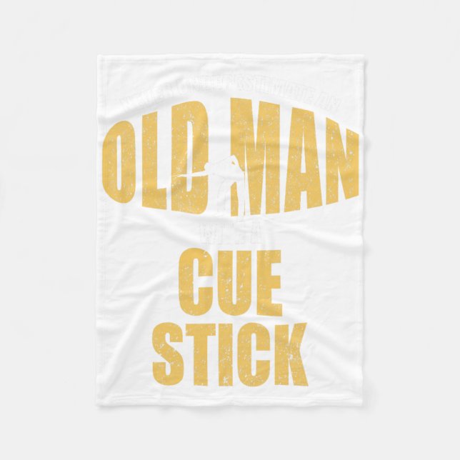 Couverture Polaire Drôle Pool Billard Joueur Snooker Vieux Homme Avec (Devant)