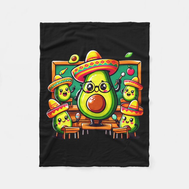 Couverture Polaire Drôle professeur d'avocat mignon du cinco de mayo  (Devant)