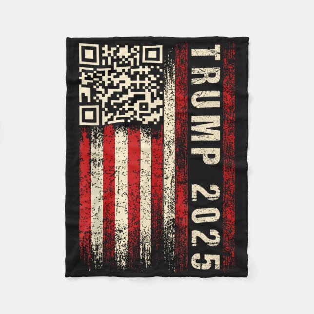 Couverture Polaire Drôle Qr Donald Trump Dancing 4745 Code Vidéo (Devant)