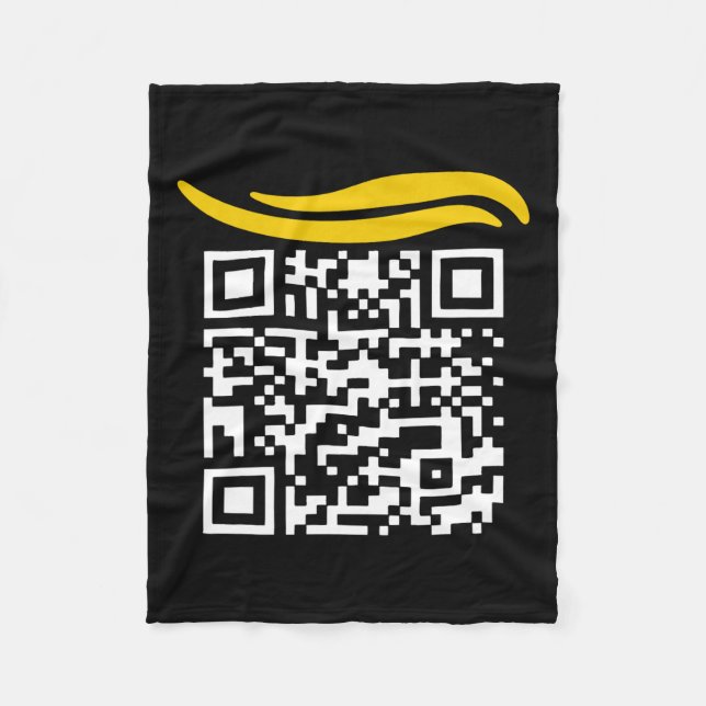 Couverture Polaire Drôle Qr Président Trump Danse Code 1  (Devant)