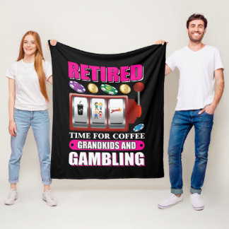 Couverture Polaire drôle retraité Grandma café Grandkids jeu