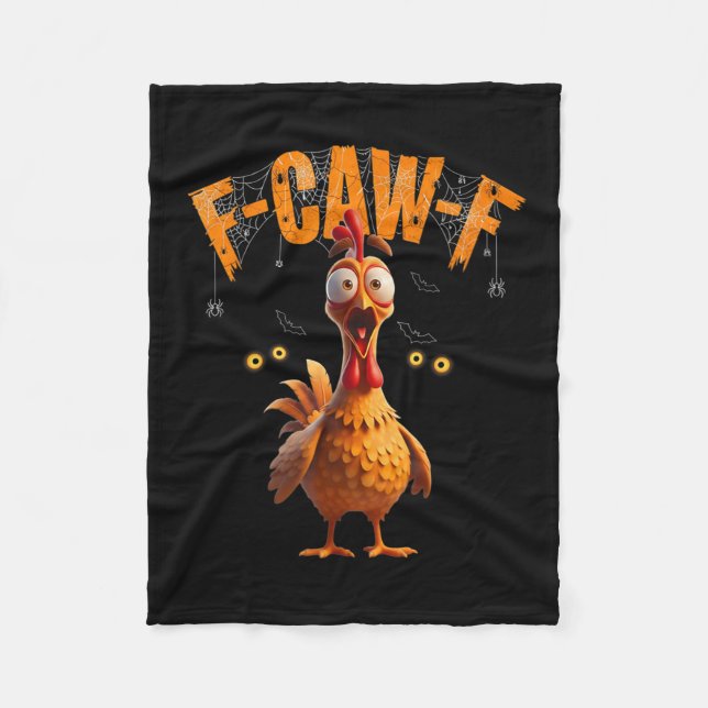 Couverture Polaire Drôle Sder Web Chicken F-caw-f (Devant)