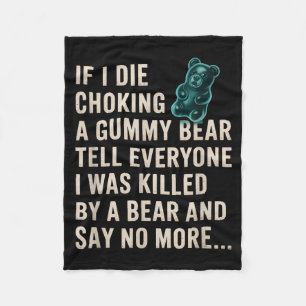 Couverture Polaire Drôle Si Je Meurs En Me Étouffant Avec Un Ours En 