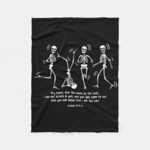 Couverture Polaire Drôle Skeleton Danser Des Os Sèches Vivants Hallow