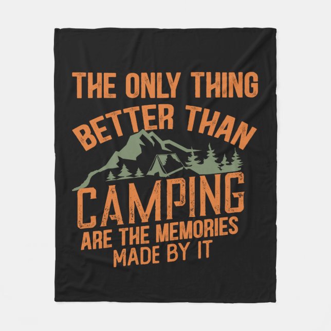 Couverture Polaire Drôle slogan de camping été citations (Devant)