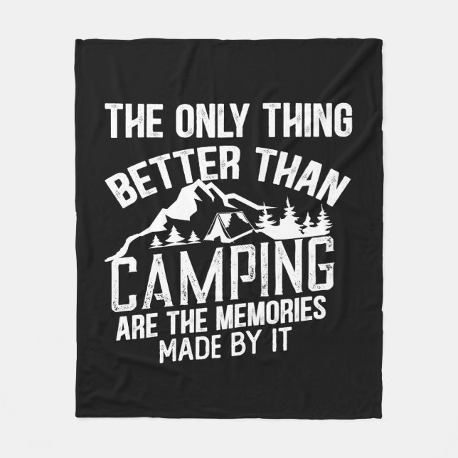 Couverture Polaire Drôle slogan de camping été citations (Devant)