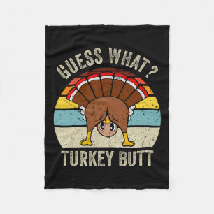 Couverture Polaire Drôle Thanksgiving Devine Ce Que Turquie Butt Mens