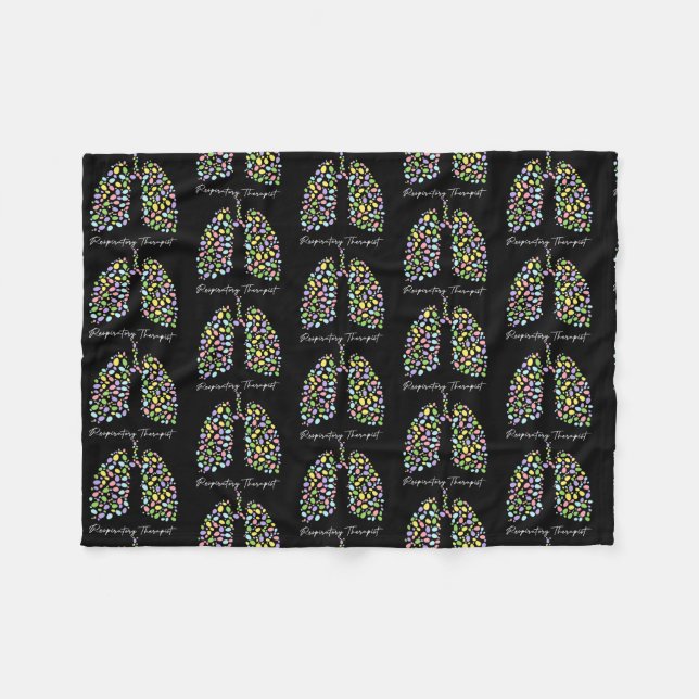 Couverture Polaire Drôle Thérapeutique Respiratoire Poumon Joyeux (Devant (Horizontal))