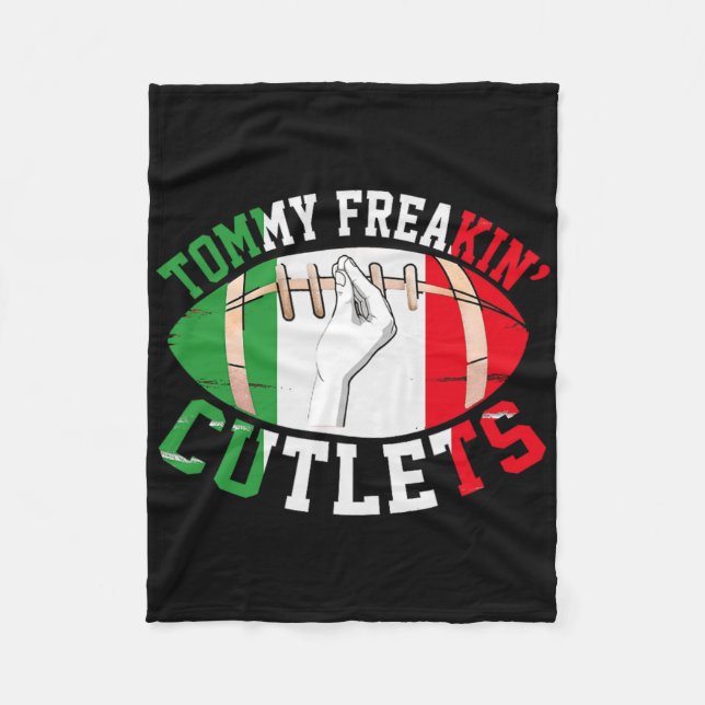Couverture Polaire Drôle Tommy Freakin' Cutlets New Jersey Drapeau It (Devant)