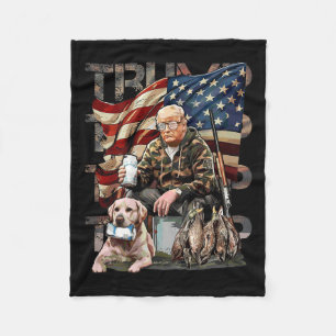 Couverture Polaire Drôle Trump 45 47 Chasse Beer Ducks Us Drapeau Cam