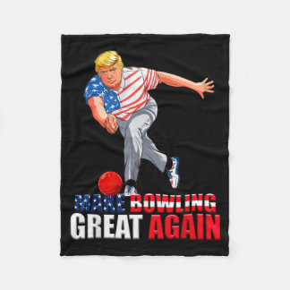 Couverture Polaire Drôle Trump Bowling Faire Bowling Grande à nouveau
