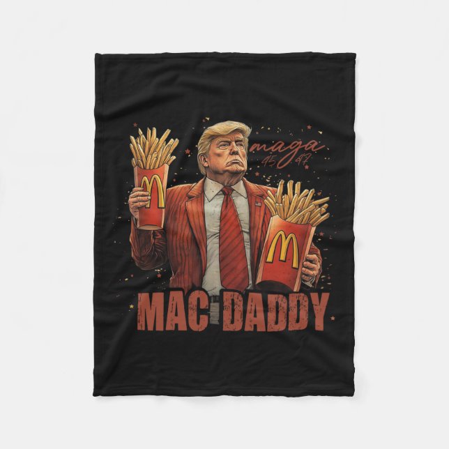 Couverture Polaire Drôle Trump Mcdon 2024 Fast Food Mac Daddy Hamburg (Devant)