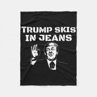 Couverture Polaire Drôle Trump Ski En Jean Gaper Nouveauté Ski