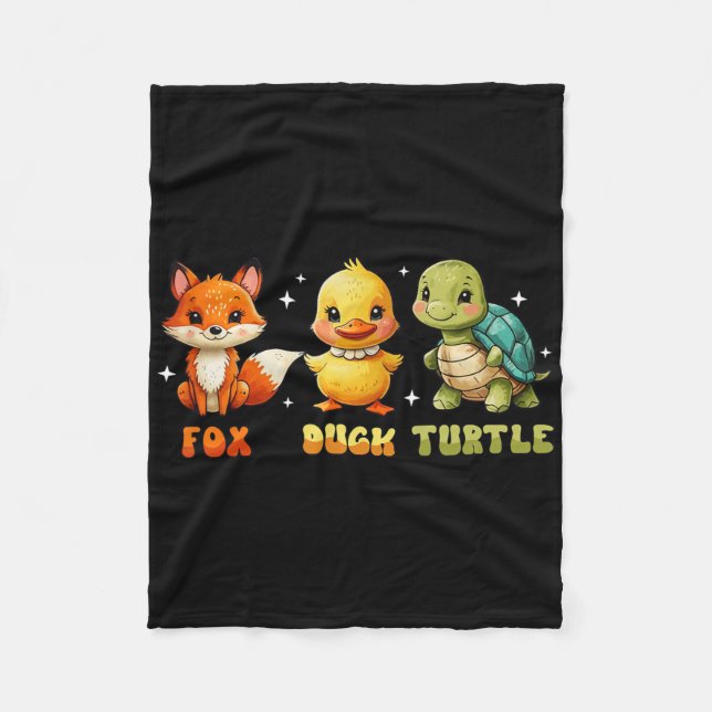 Couverture Polaire Drôle Trump subtil Fox Duck Turtle mignonne Animal (Devant)