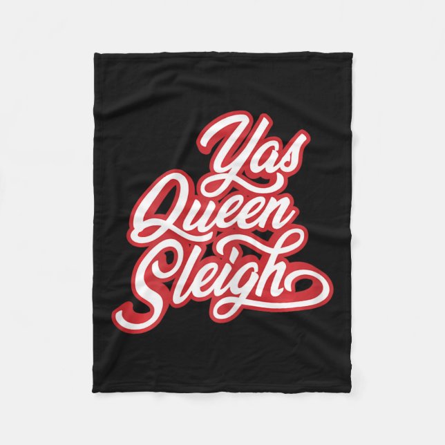 Couverture Polaire Drôle Yas Queen Sleigh (Devant)