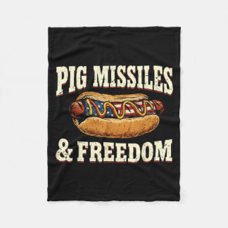 Couverture Polaire Drôles de cochons missiles et liberté 4 juillet