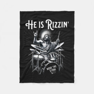 Couverture Polaire Drum Percussion Drôle Rizz Il Est Rizzin Jesus Dru