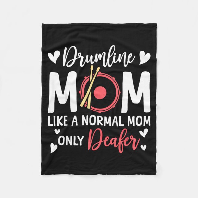 Couverture Polaire Drumline Mom Like A Normal Mom Drumming Lover Drum (Devant)