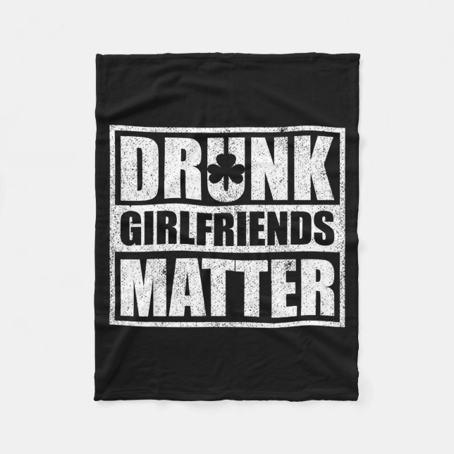 Couverture Polaire Drunk Girlfriends Funny Couple St Patricks Day 202 (Devant)