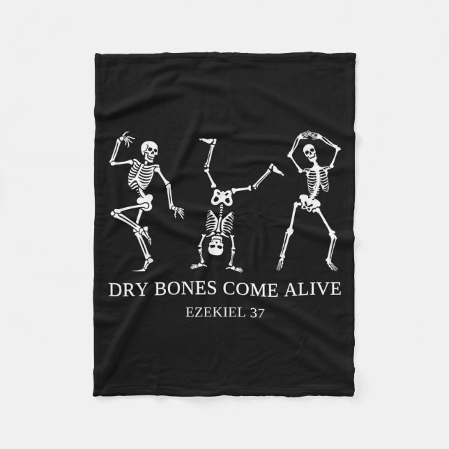 Couverture Polaire Dry Bones Come Alive Ezekiel 37 Funny Skeleton Hal (Devant)