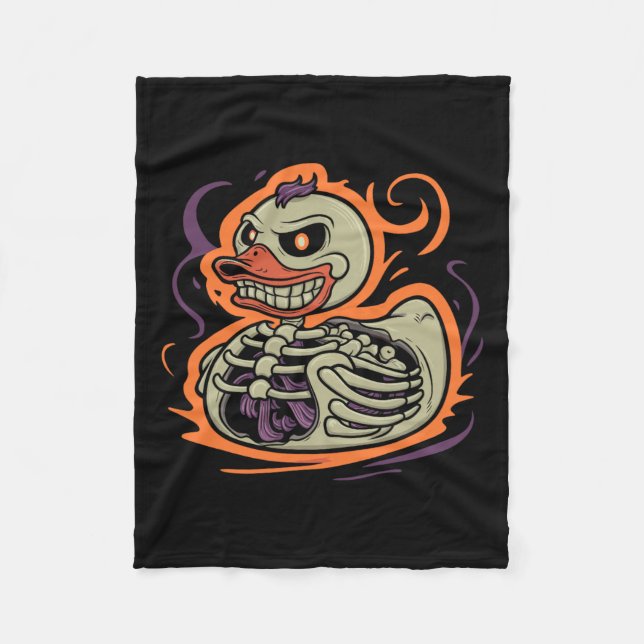 Couverture Polaire Duck Skeleton Rubber Duckie Costume Party (Devant)
