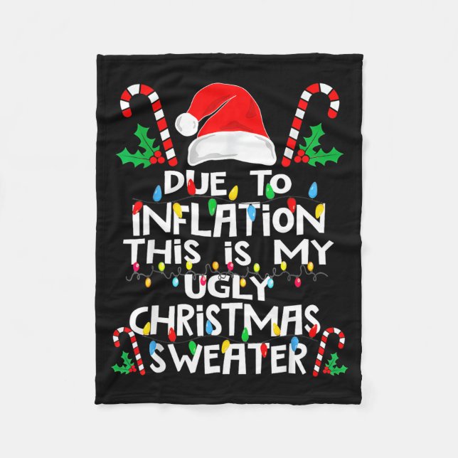 Couverture Polaire Due To Inflation Ugly Christmas Sweaters  (Devant)