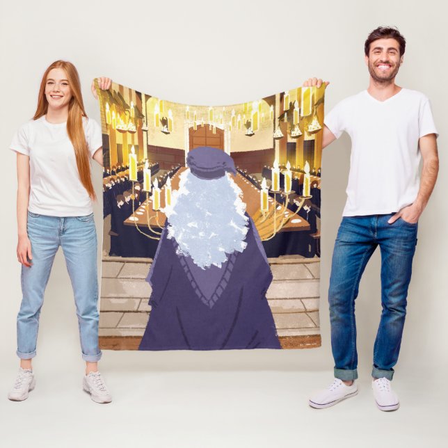 Couverture Polaire Dumbledore Parlant dans la grande salle Hogwarts (En situation)