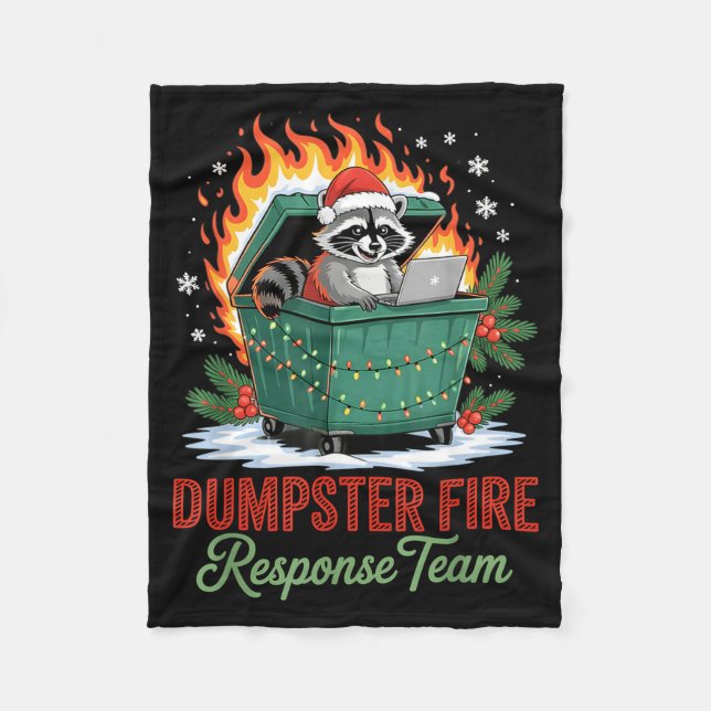 Couverture Polaire Dumpster Fire Resnse Team Leader Christmas  (Devant)