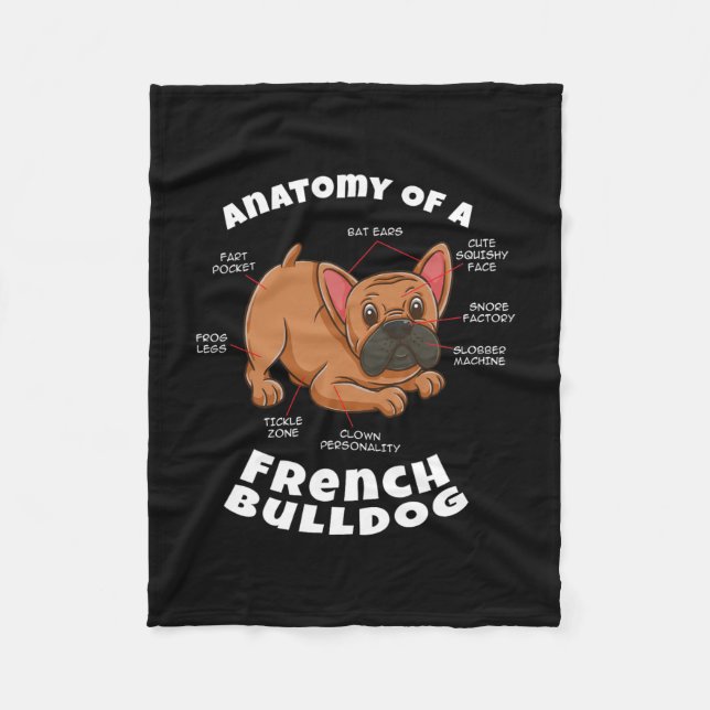 Couverture Polaire D'un bouledogue français  (Devant)