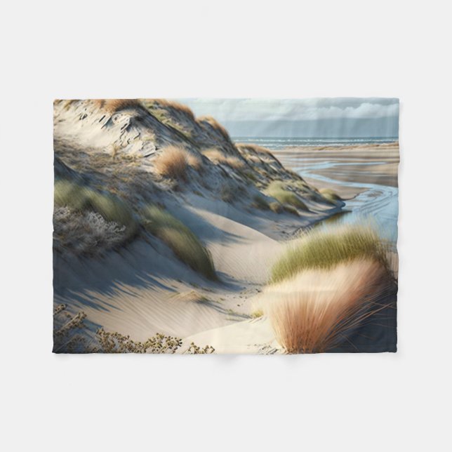Couverture Polaire Dunes d'or (Devant (Horizontal))