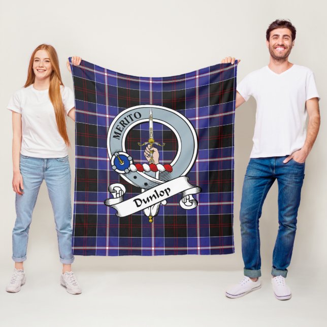 Couverture Polaire Dunlop Moderne Clan Badge Tartan Plaid (En situation)