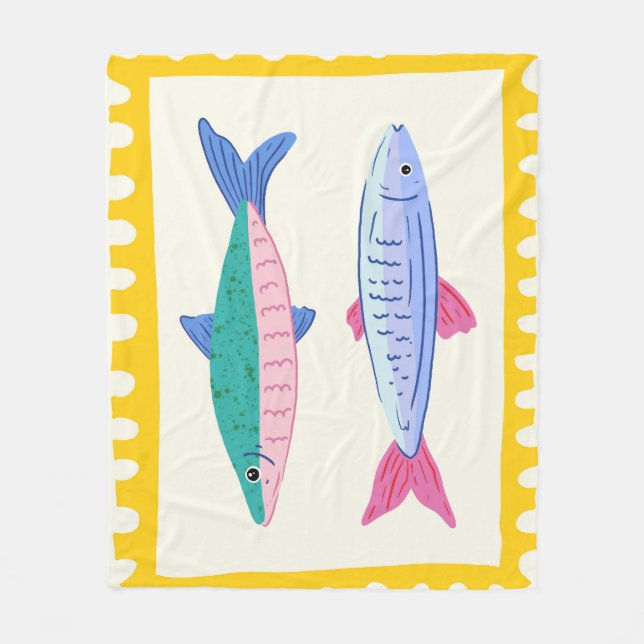 Couverture Polaire Duo de sardines (Devant)