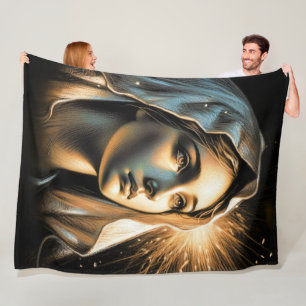 Couverture Polaire Dur Pastel Dessin Belle Vierge Marie