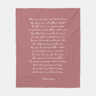 Couverture Polaire Dusty Rose Custom Poem Song Lyric Quote 