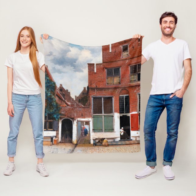 Couverture Polaire Dutch Alley, Johannes Vermeer (En situation)