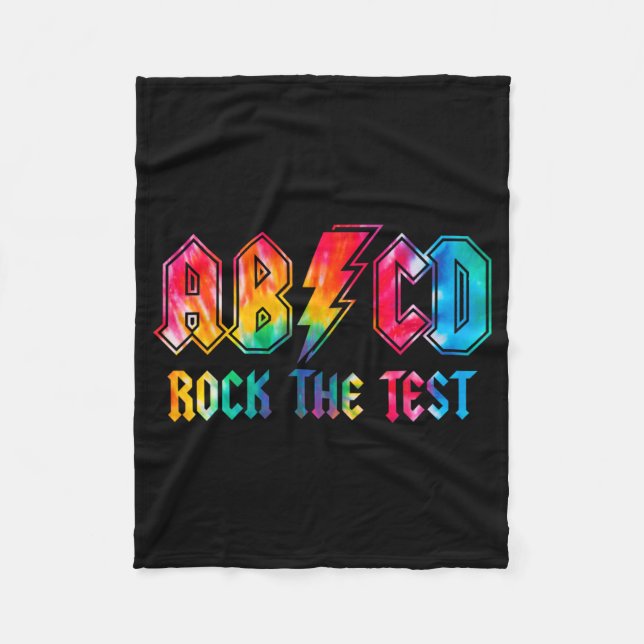 Couverture Polaire Dye Rock L'Examen De Jour Test Test Pour Enseignan (Devant)