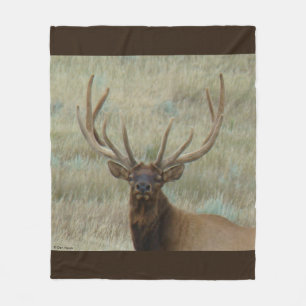 Couverture Polaire E10 Élan mâle en velours tiré dans la tête