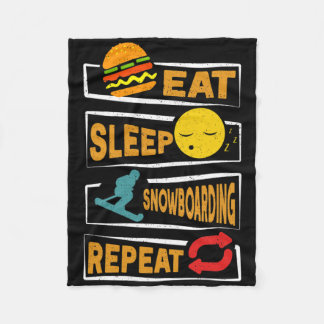 Couverture Polaire Ea T Sleep Snowboard Répéter Funny Snowboard