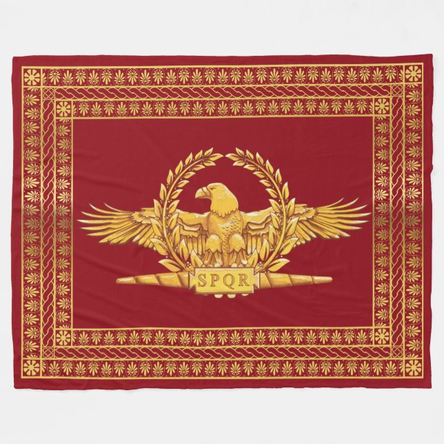 Couverture Polaire Eagle impérial romain SPQR (Devant (Horizontal))