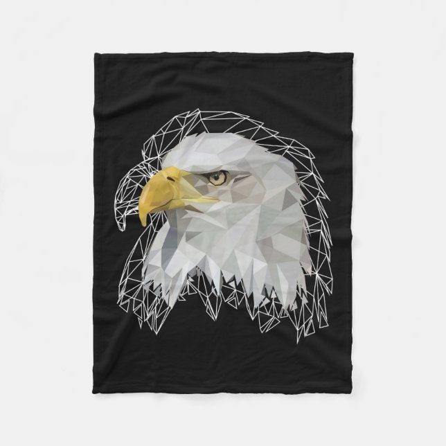 Couverture Polaire Eagle Lowpoly (Devant)