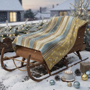 Couverture Polaire Earth Tones Christmas Fa La La Motif#27 ID1009