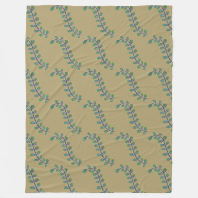 Couverture Polaire Earthy Leaf Swirl (Devant)