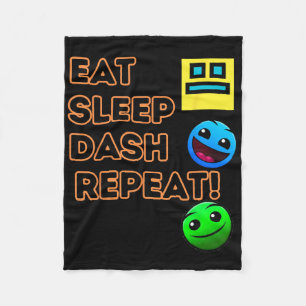 Couverture Polaire Eat Sleep Dash Répéter Video Game Géométrie Vidéo 