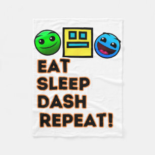 Couverture Polaire Eat Sleep Dash Répéter Video Game Géométrie Vidéo